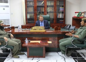 رئيس مجلس القضاء الأعلى يلتقي قائد وأركان قوات الحزام الأمني